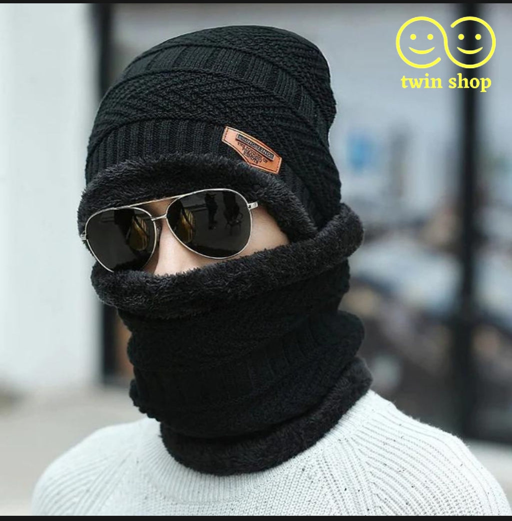 Warm Wool Cap with Neck warmer| 30% off for a limited time