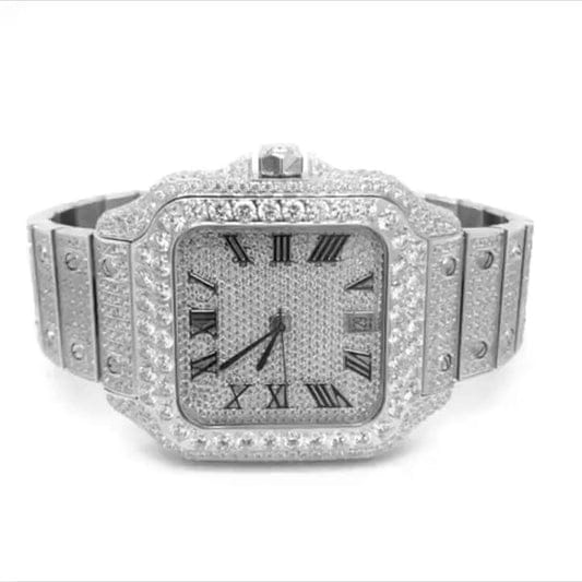 CARTIER SANTOS Iced-Tone Watch – Shine Like Never Before