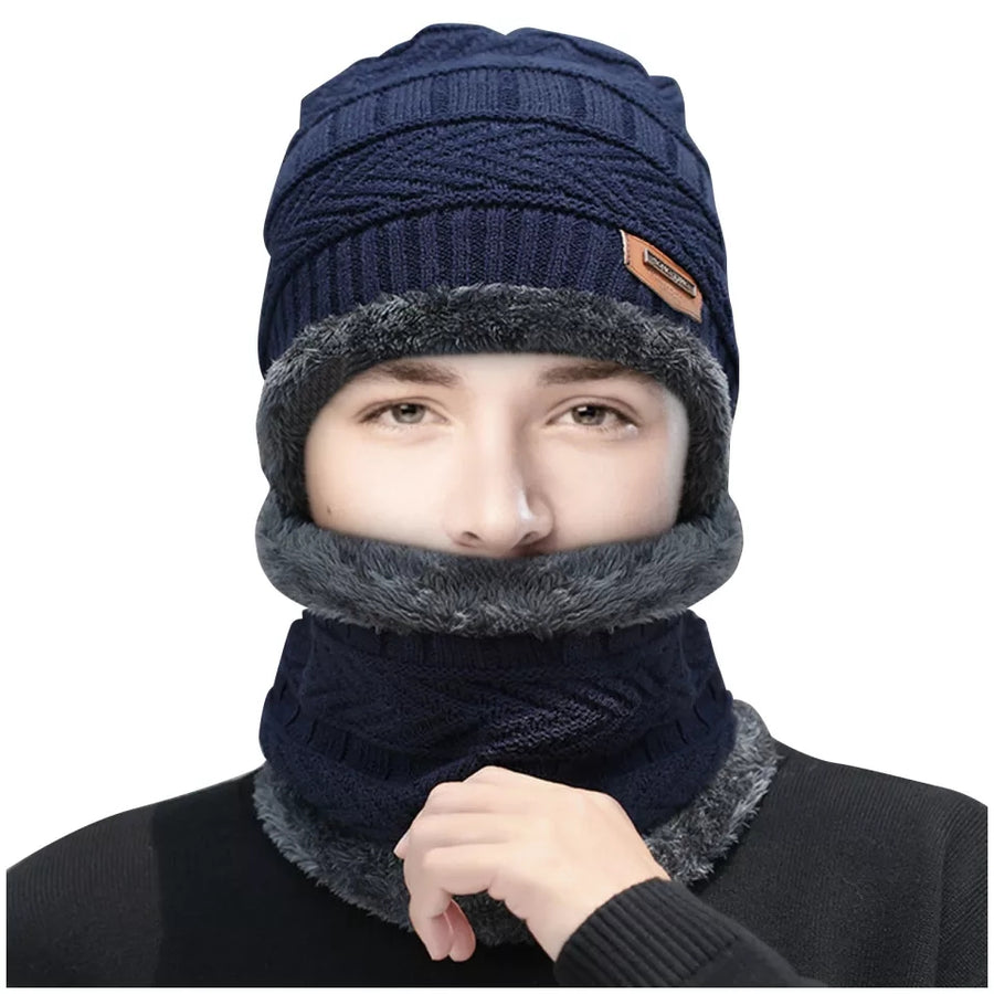 Warm Wool Cap with Neck warmer| 30% off for a limited time