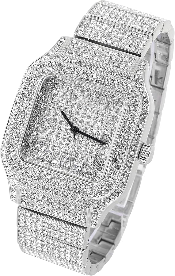 CARTIER SANTOS Iced-Tone Watch – Shine Like Never Before