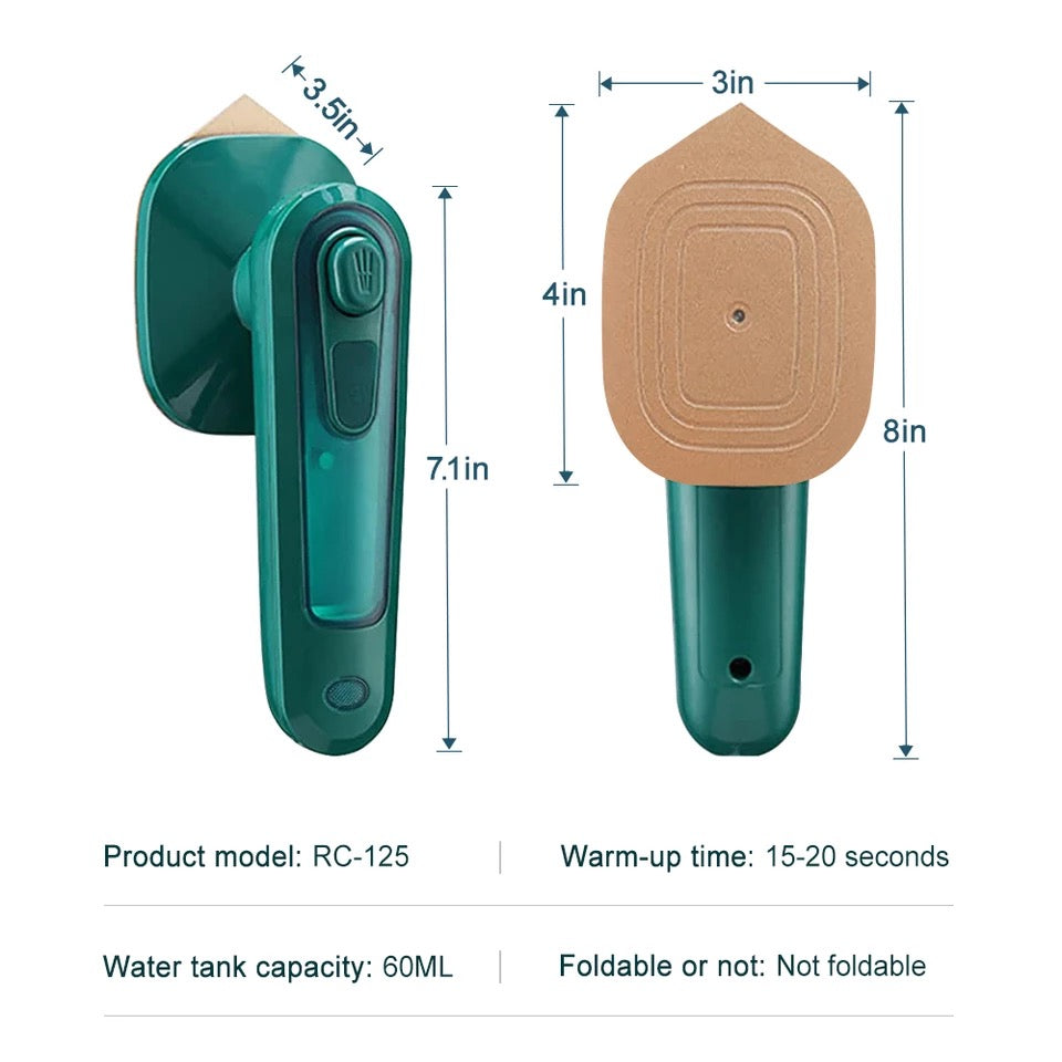 Portable Iron Steamer (💨 Fast-Heat Steam Technology)