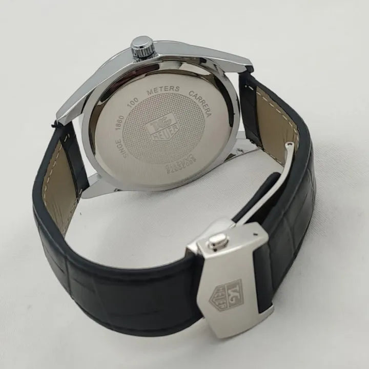 Carrera Calibre 5 - Luxury Swiss Watch with Black Dial & Leather Strap Mens Watch Wrist Watch