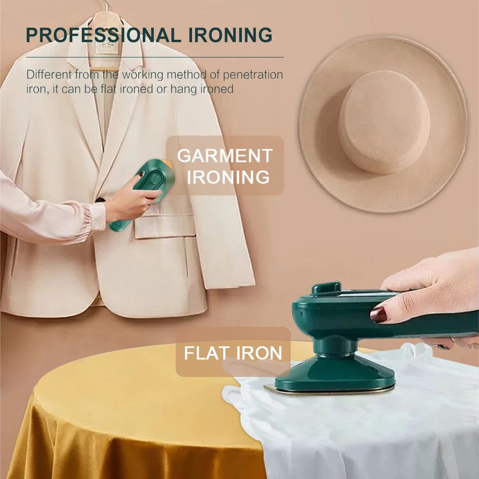 Portable Iron Steamer (💨 Fast-Heat Steam Technology)